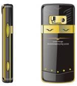 Dual sim card dual standby mobile Phone, GSM900/1800/1900(Vertu ST1000A new 24K Gold )